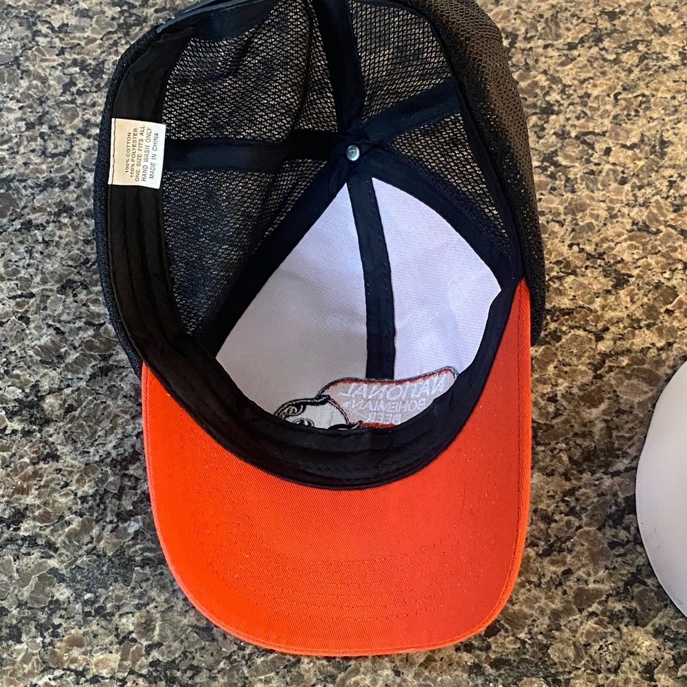 National Bohemian Beer Trucker Hat - White & Orange - Picture 5 of 7
